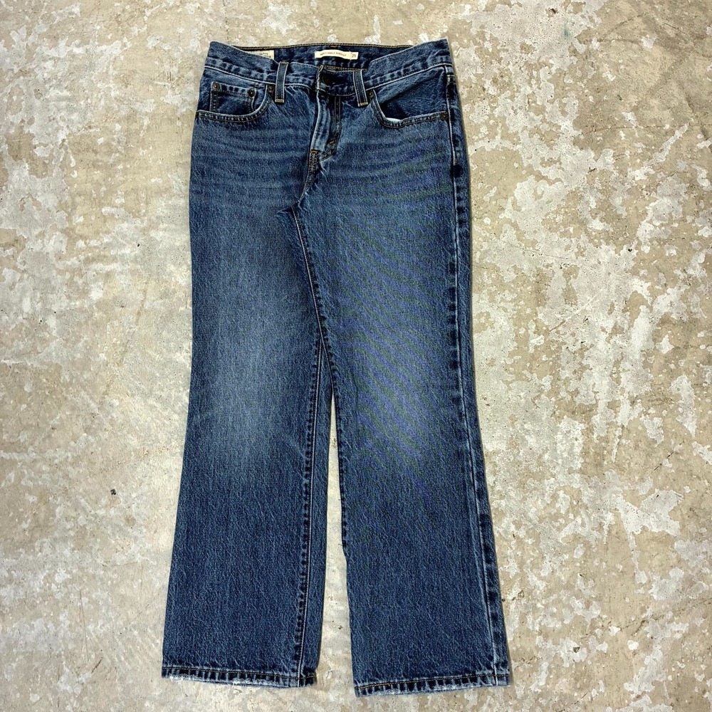 Levis Jeans Womens 25 Blue Pants Middy Ankle Bootcut Premium Big E Denim 27x26